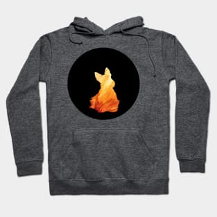 Scottish Terrier - Fiery Orange Silhouette Hoodie